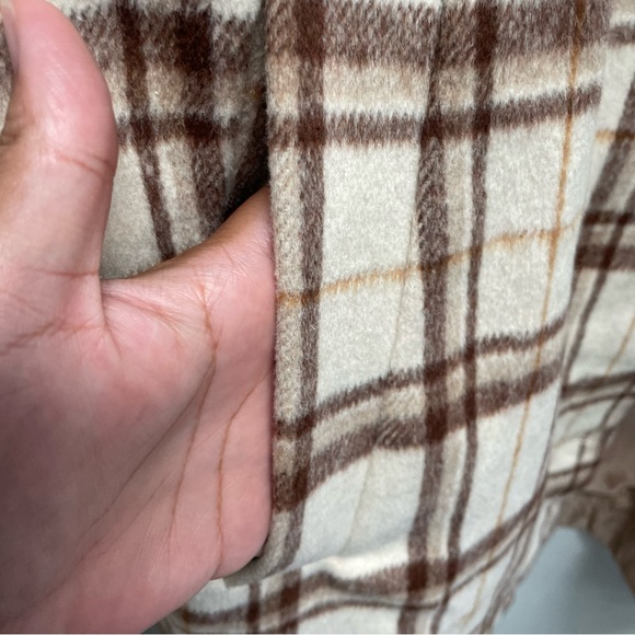 Vine & Valley womens shacket oversized plaid wool blend with pockets size XL - Picture 6 of 9